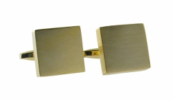 CL118 Brushed Gold Squares Cufflinks